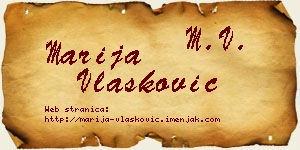 Marija Vlašković vizit kartica